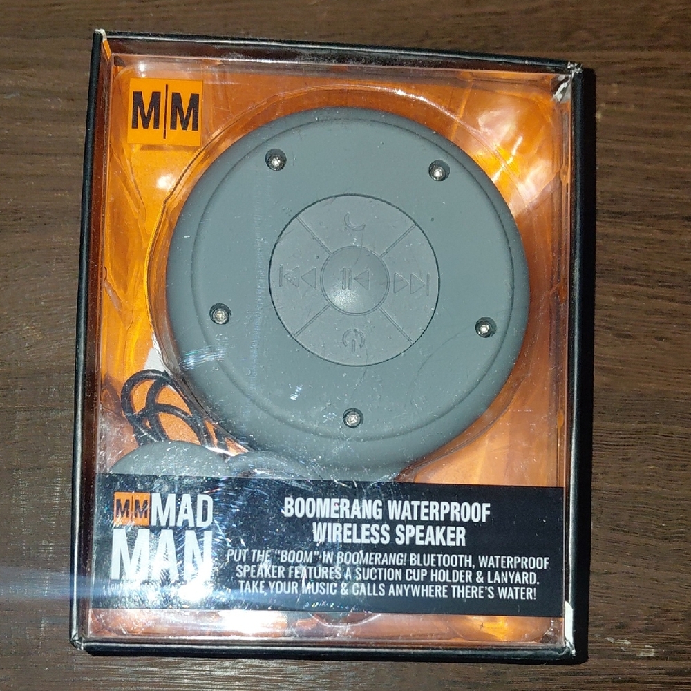 Gray Boomerang Waterproof Wireless Speaker